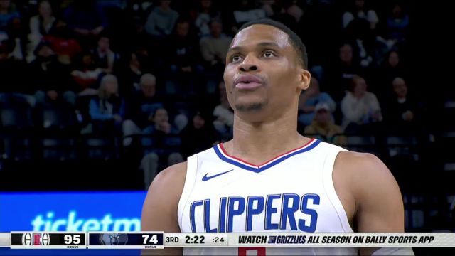 NBA常规赛：快船vs灰熊第3节中文解说回放