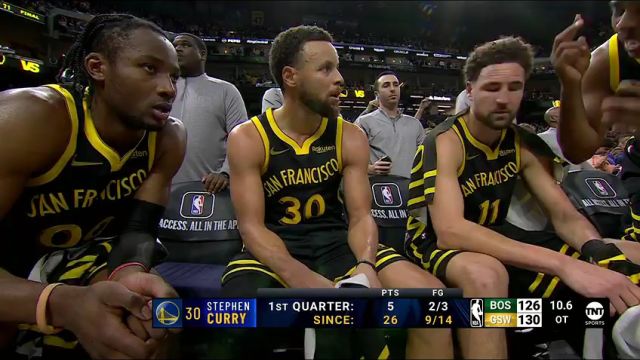 NBA常规赛：凯尔特人vs勇士加时一中文解说回放