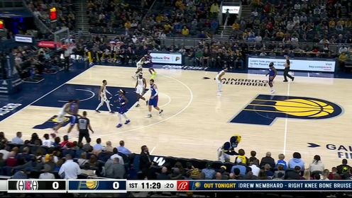 《NBA全场集锦》开局之后手感火热！ 乔治单打命中中距离投篮