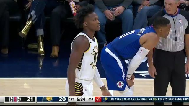 NBA常规赛：快船vs步行者第1节英文原声回放