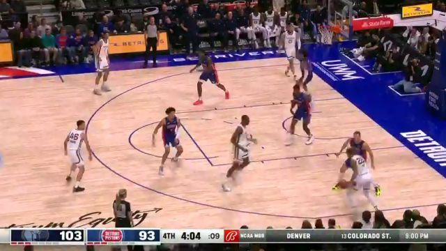 NBA常规赛：灰熊vs活塞第4节中文解说回放