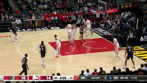《NBA全场集锦》【回放】开拓者vs老鹰英文原声全场回放