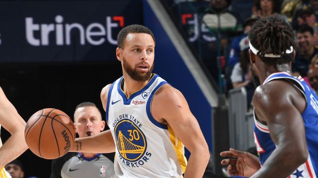 库里vs76人集锦 砍下37+8+7状态火热效率十足