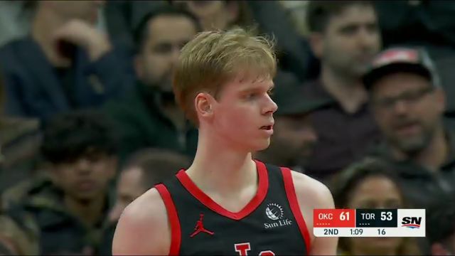 NBA常规赛：雷霆vs猛龙第2节英文原声回放