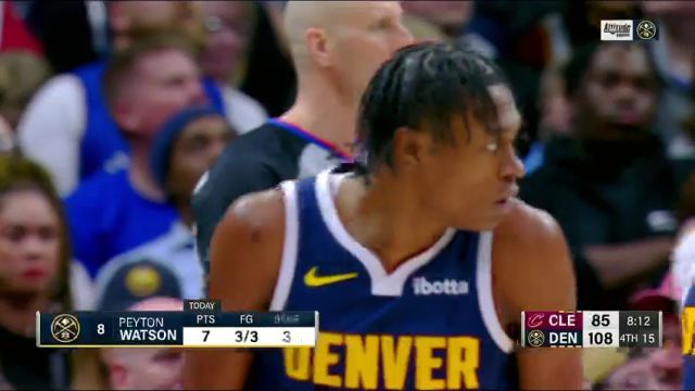 NBA常规赛：骑士vs掘金第4节英文原声回放