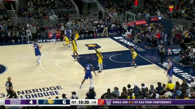 心里憋着一股劲！萨博尼斯突破防守单手炸裂隔扣