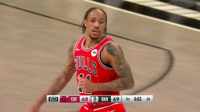 德罗赞vs篮网集锦 空砍31+8独木难支难以取胜