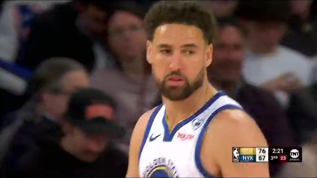 NBA常规赛：勇士vs尼克斯第3节英文原声回放