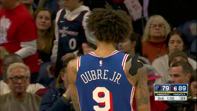NBA常规赛：灰熊vs费城第3节英文原声回放