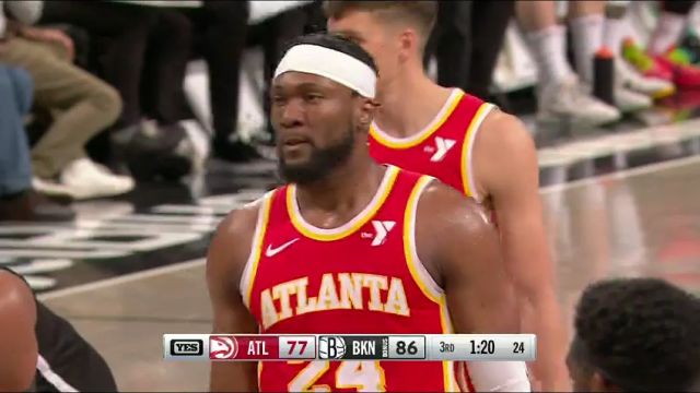 NBA常规赛：老鹰vs篮网第3节英文原声回放