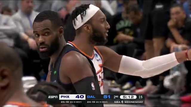 NBA常规赛：太阳vs独行侠第2节英文原声回放