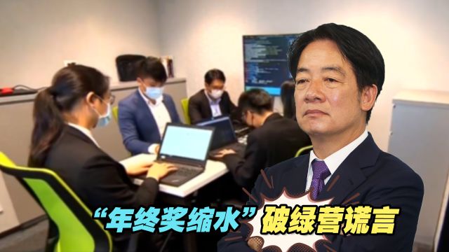 “年终奖缩水”破绿营谎言,岛内感叹:与民进党官员活在不同宇宙