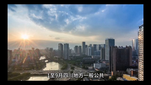 2023年19月四川各地财政收入,宜宾稳居次席,达州增长出色