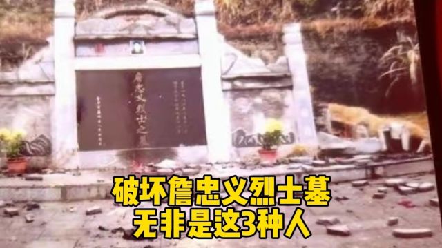 破坏詹忠义烈士墓,无非是这3种人