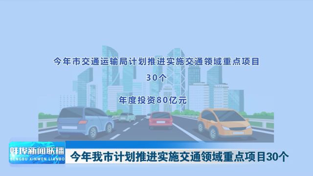 今年我市计划推进实施交通领域重点项目30个