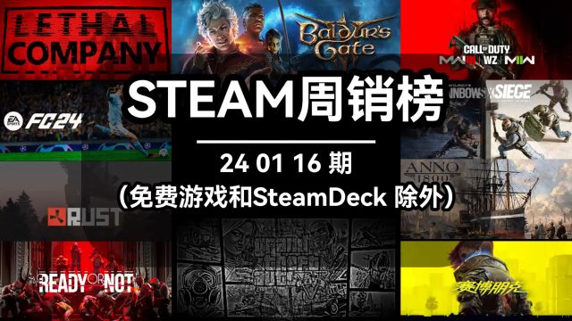 steam周销榜:240116期