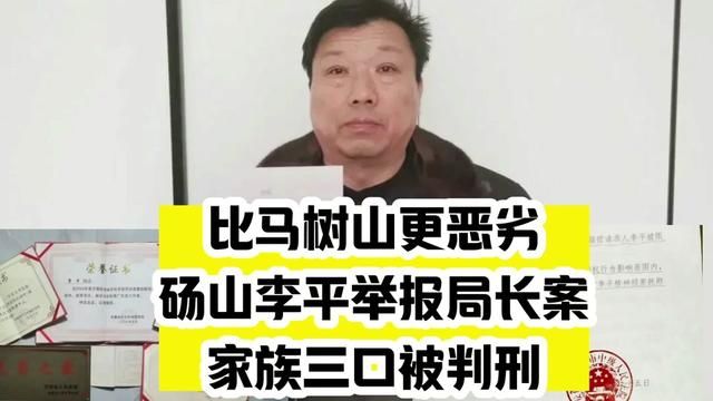 比马树山更恶劣 砀山李平举报局长案 家族三口被判刑