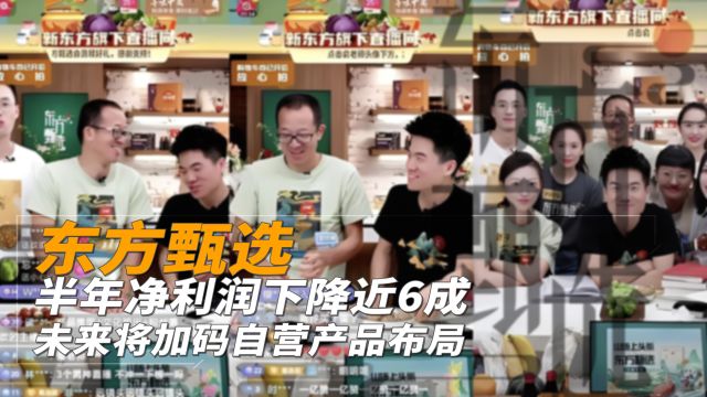 东方甄选半年净利润下降近6成 未来将加码自营产品布局