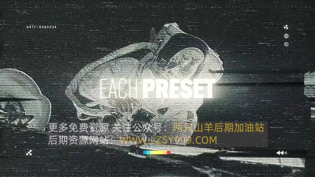  AEPR脚本200组数字故障干扰转场和文字标题动画预设 Glitch Transitions & Titles⠀