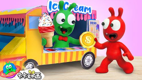 趣玩动画：卡卡开了一家冰淇淋小店，快来看看他的生意怎么样吧!