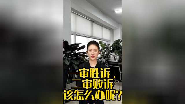 一审胜诉,二审败诉该怎么办呢?