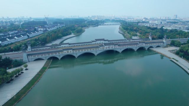 山东曲阜市沂河美丽绿色廊道