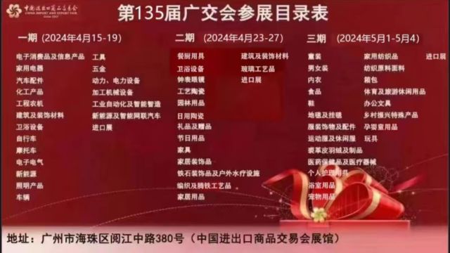 2024年第135届广交会,中国进出口商品交易会博览会