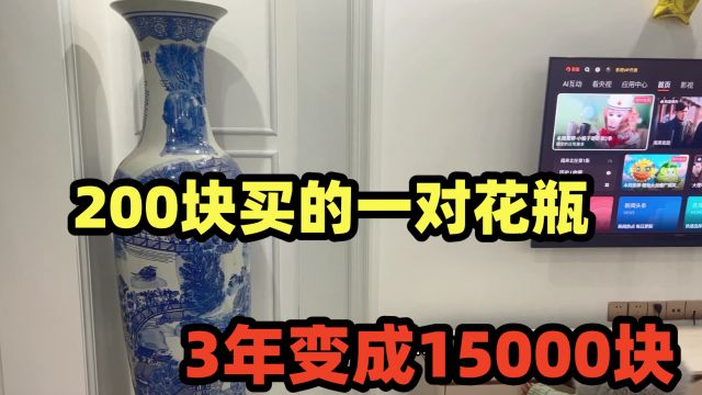 200块买一对花瓶,3年后价值超15000块,翻了75倍赚翻