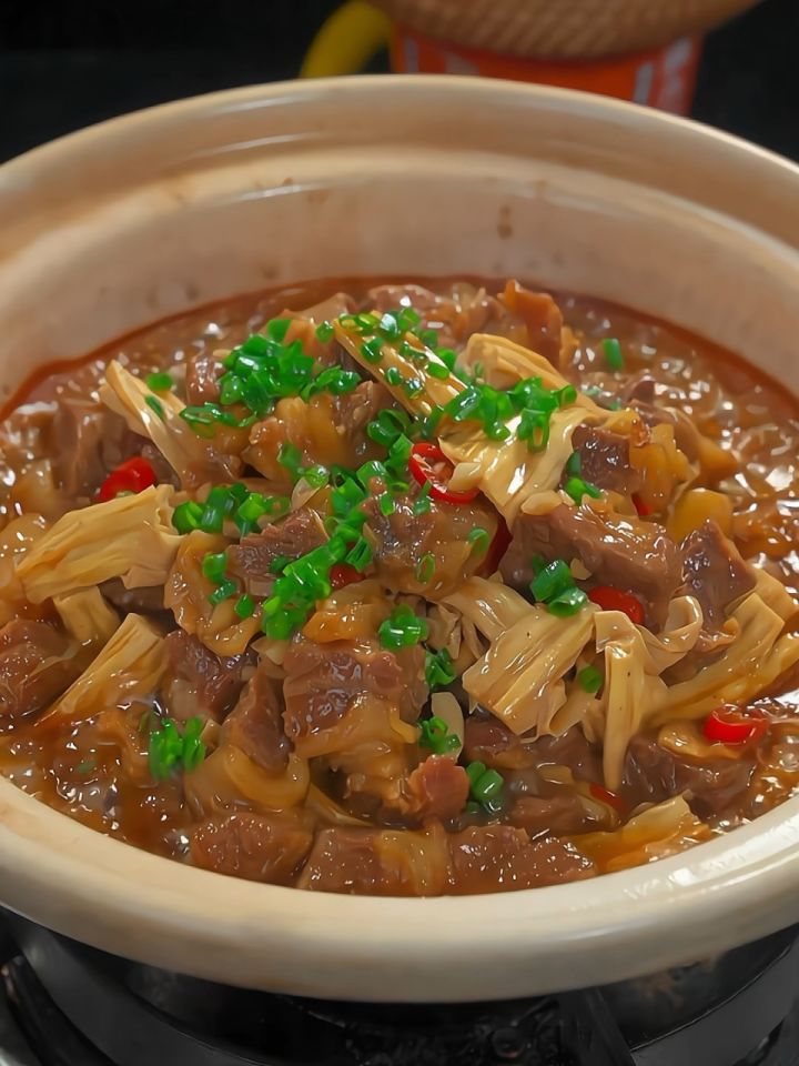今日份如何做腐竹焖牛腩|腐竹吸满了牛腩的香味满口爆汁真的太香了!