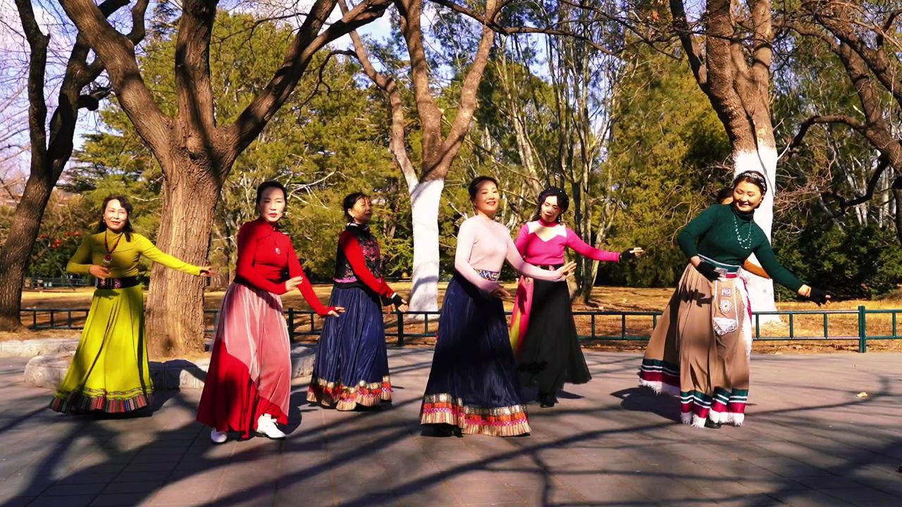 魅力朵朵广场舞《爱在纳木错》舞蹈整齐优美,旋律醉人心扉