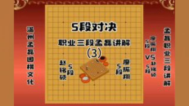 温州孟磊围棋5段对决廖振翔VS赵铭硕3职业三段孟磊讲解