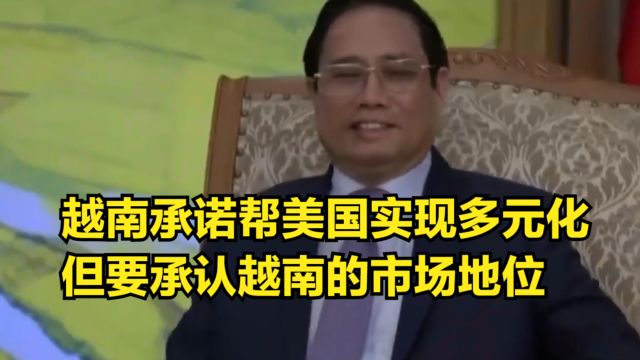 越南承诺帮美国实现多元化,但有一个条件:承认越南的市场地位