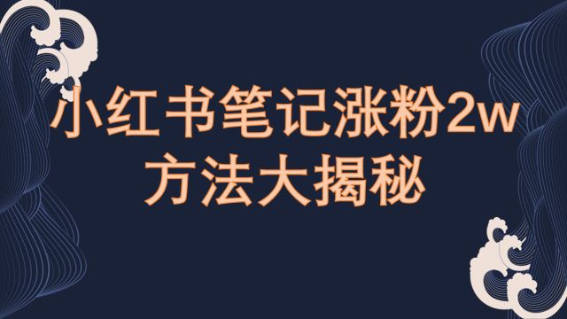 如何制作小红书爆款笔记?如何一条笔记涨粉2w?这种形式都可复制