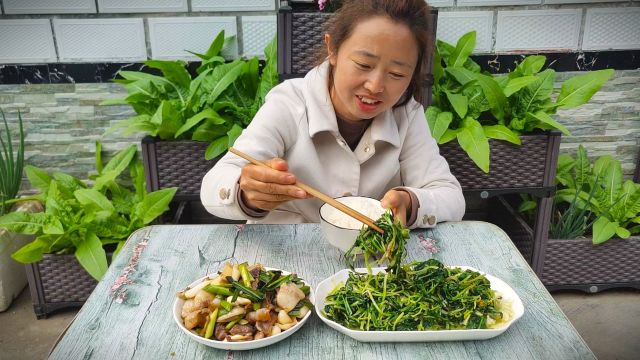 农村地里的野菜黄花苗,挖回来直接凉拌吃,清爽美味真不错