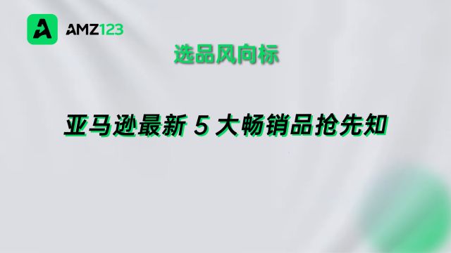 亚马逊最新5大畅销品抢先知