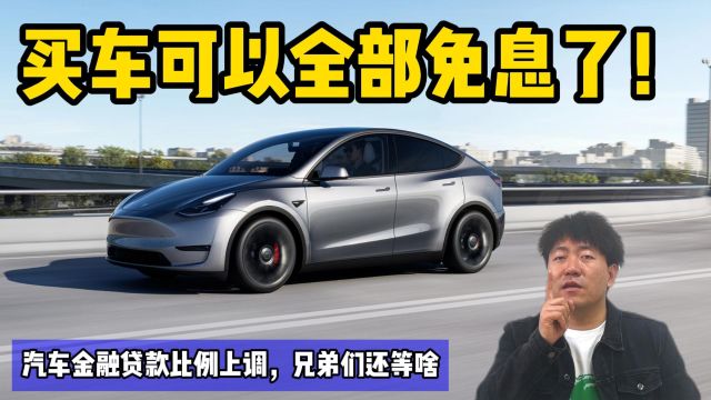 以后买车可能全部免息 交个保险爱车开回家