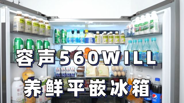 东西真太多了 ?选择大冰箱就行了!容声560WILL养鲜平嵌冰箱是真好用!