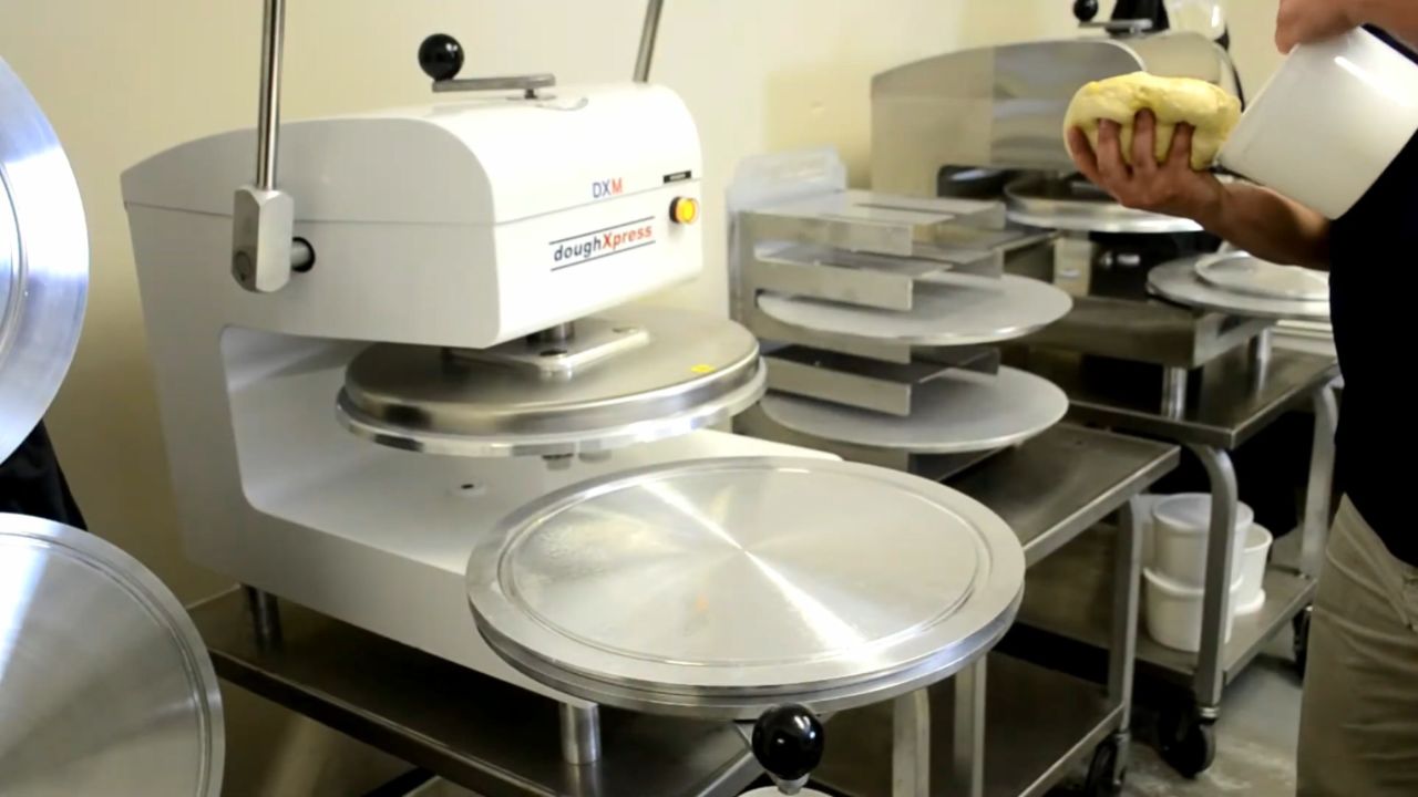 美国doughxpress d-txm-2-18-wh手动重型比萨饼成型机 玉米饼压榨机