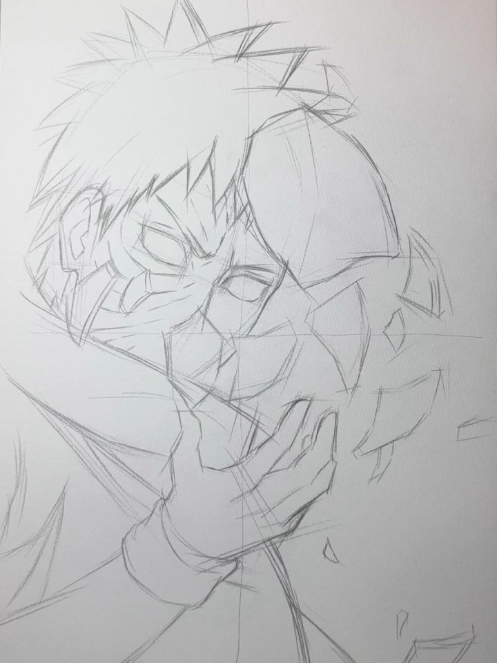 宇智波带土的画法过程图分享