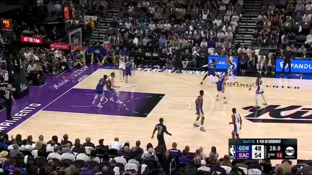  NBA附加赛：勇士vs国王第2节英文原声回放