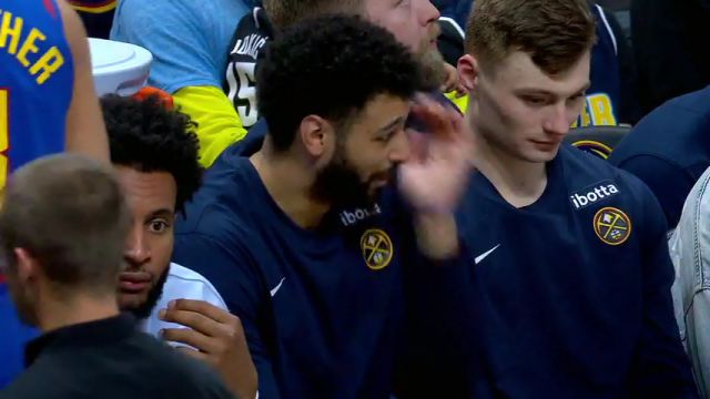 NBA常规赛：老鹰vs掘金第4节英文原声回放
