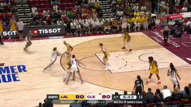 NBA夏季联赛：湖人vs骑士第4节中文解说回放