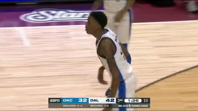NBA夏季联赛：雷霆vs独行侠第2节中文解说回放