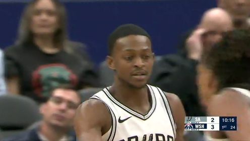 《NBA全场集锦》NBA常规赛：马刺vs奇才第1节英文原声回放