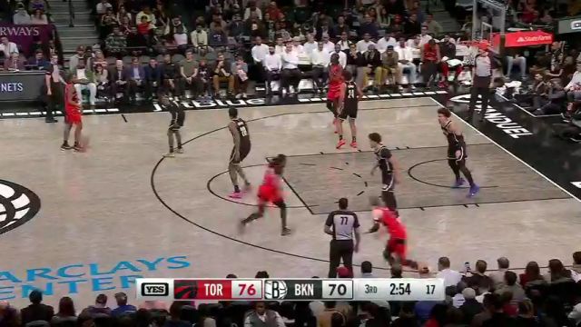 NBA常规赛：猛龙vs篮网第3节中文解说回放