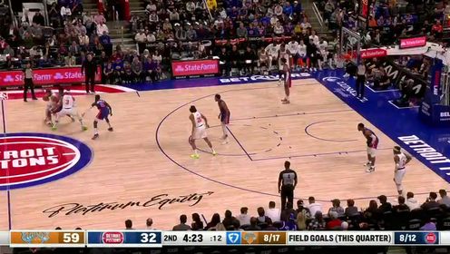 《NBA全场集锦》【回放】NBA常规赛：尼克斯vs活塞第2节英文原声回放
