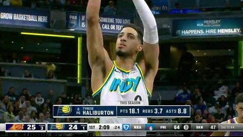 《NBA全场集锦》NBA常规赛：太阳vs步行者第1节英文原声回放