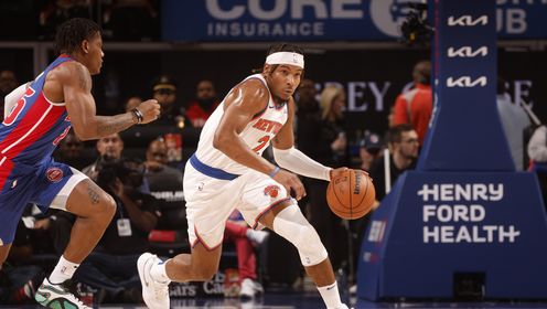 《NBA全场集锦》【原声】尼克斯128-98活塞 尼克斯首发得分全部上双大胜活塞30分
