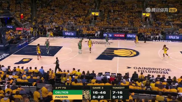 NBA季后赛：凯尔特人vs步行者第2节英文原声回放