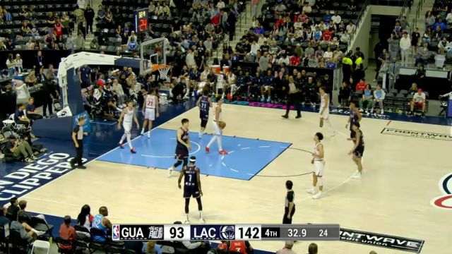 NBA季前赛：广州龙狮vs快船第4节中文解说回放